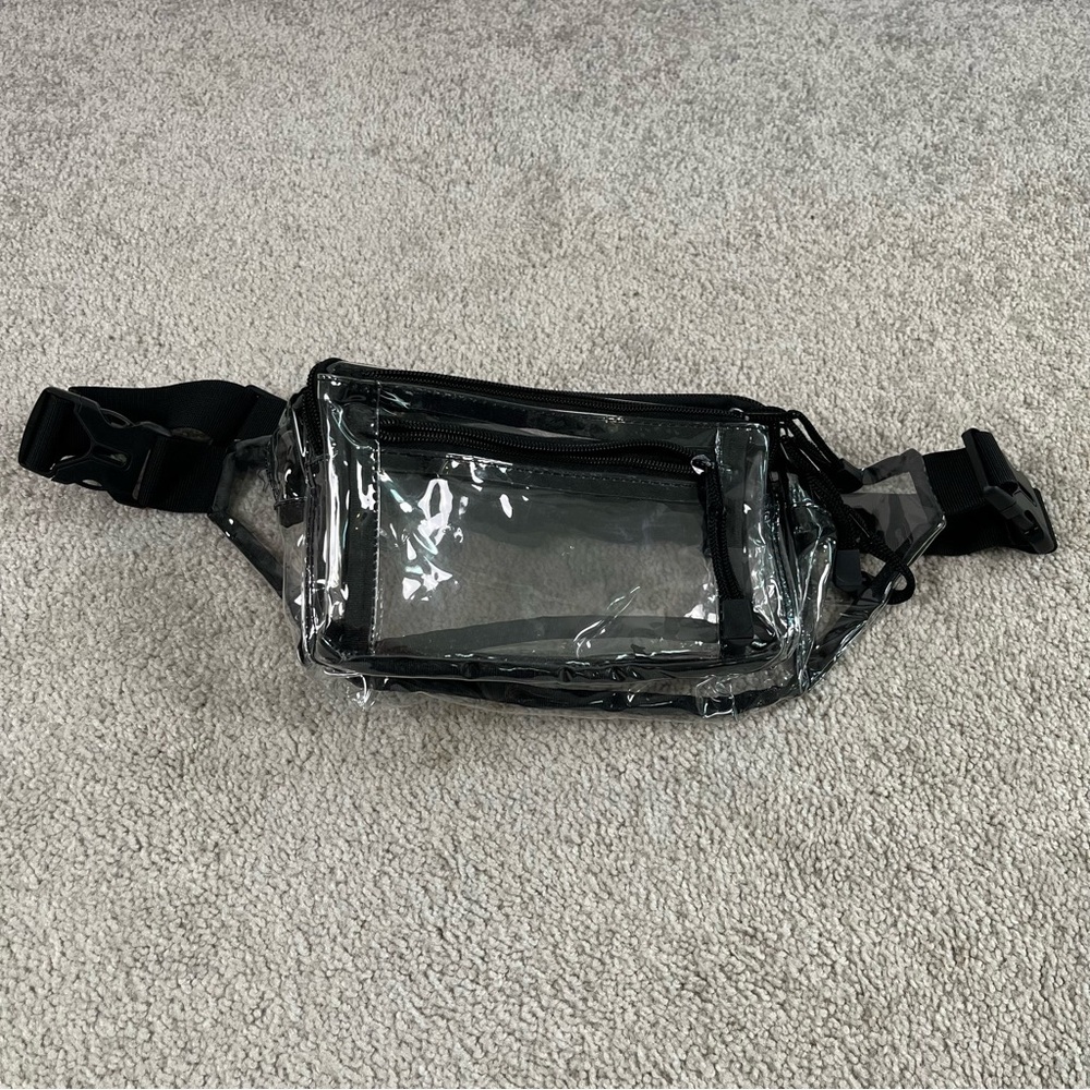 Clear Stadium Fanny Pack Hip Pack Football Sporting Events Belt Bag Crossbody